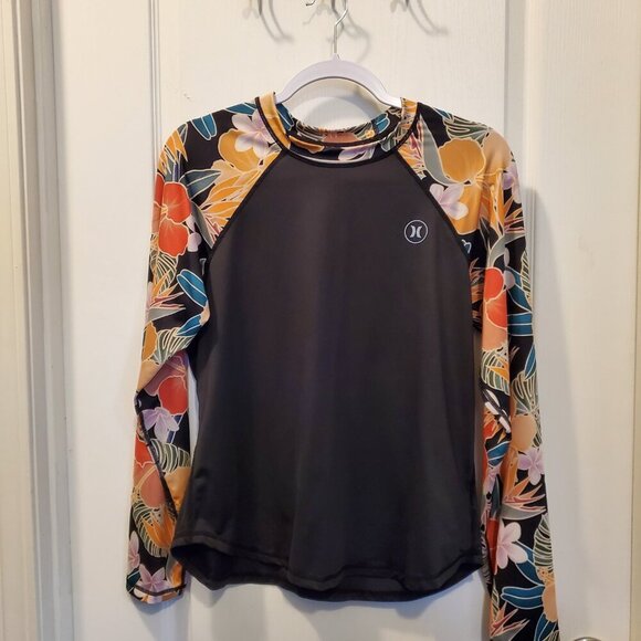 Hurley Tropical Floral One-Piece Swimsuit & matching Rash Guard! XL - Picture 3 of 10